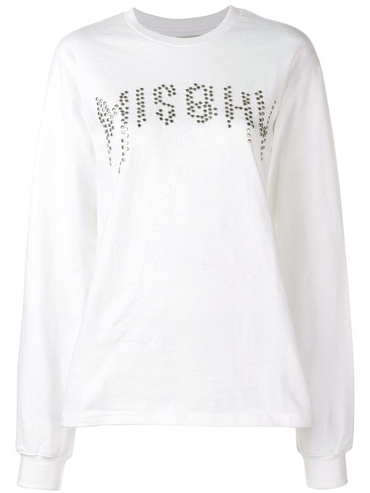 Misbhv Logo Studded Sweatshirt - White