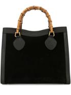 Gucci Pre-owned Bamboo Line Contrasting Tote - Black