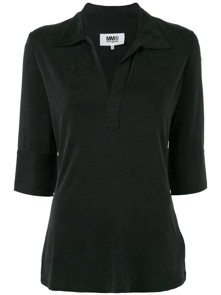 Mm6 Maison Margiela V-neck Blouse - Black