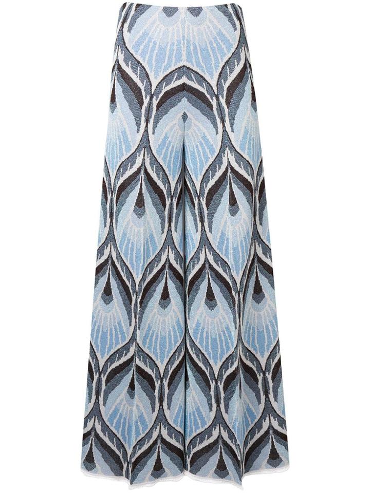 Circus Hotel Printed Palazzo Pants - Blue