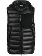 Cp Company Hooded Padded Gilet - Black