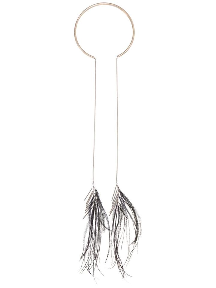 Mara Mac Feathers Necklace - Silver