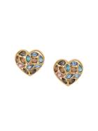 Yves Saint Laurent Pre-owned Heart Motif Clip-on Earrings - Gold