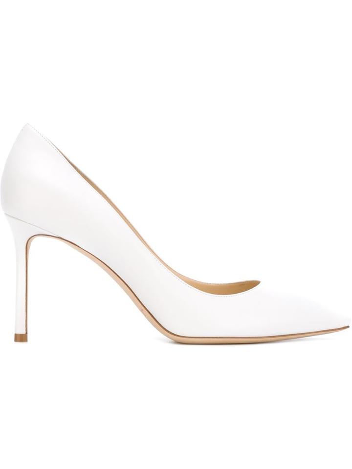 Jimmy Choo Romy Pumps, Women's, Size: 40, White, Leather