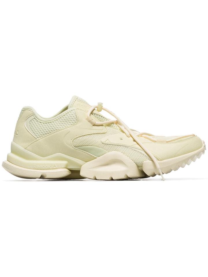 Reebok Run 96 Multi-texture Lace-up Sneakers - Neutrals