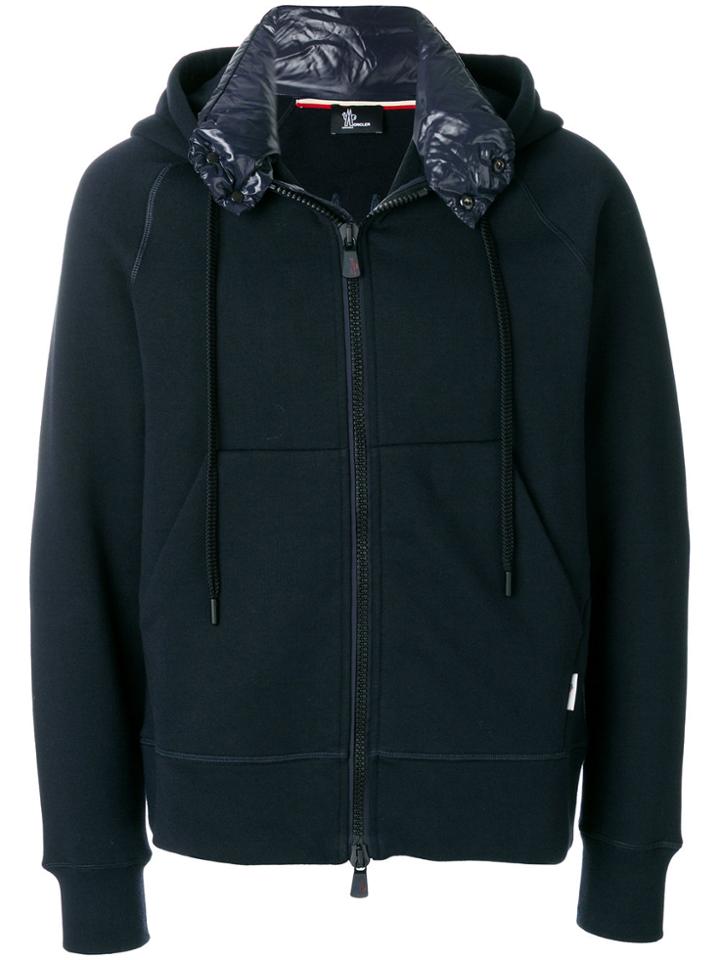 Moncler Grenoble Padded Logo Hoodie - Blue