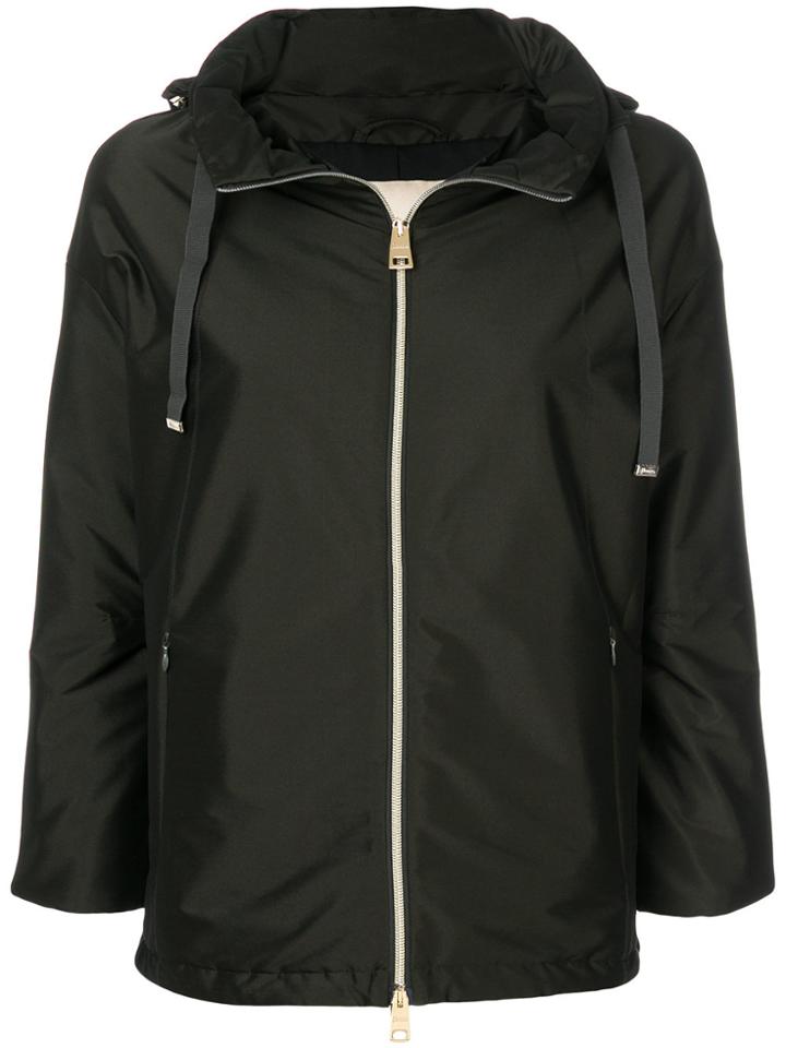 Herno Hooded Zipped Coat - Green