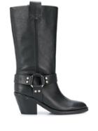 See By Chloé Mid-calf Buckled Boots - Black