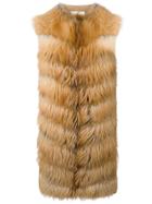 Manzoni 24 Panelled Sleeveless Coat - Brown