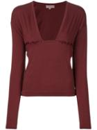 Romeo Gigli Pre-owned Lace-up Detail Blouse - Red