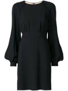Chloé Balloon Sleeve Shift Dress - Black