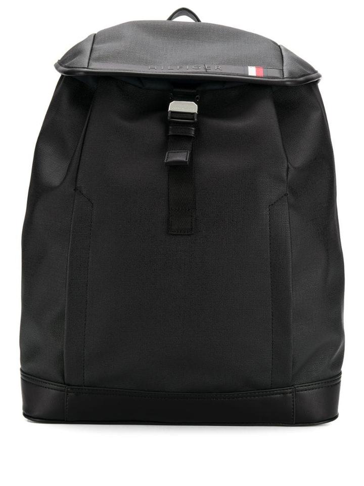 Tommy Hilfiger Structured Logo Backpack - Black