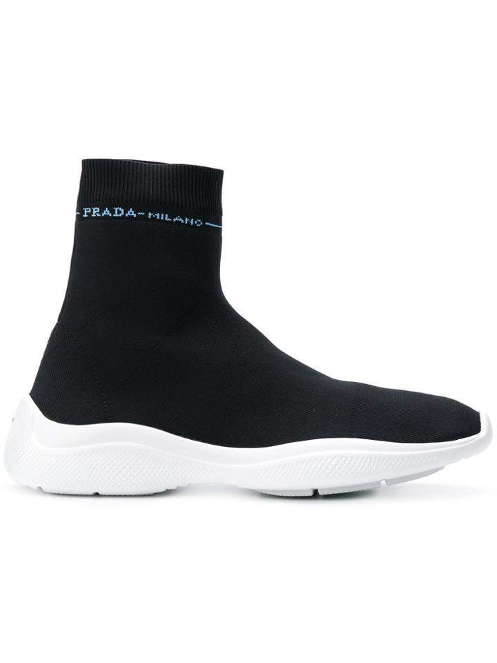 Prada Sock Sneakers - Black