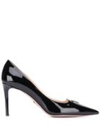 Prada Tonal Logo Plaque Pumps - Black