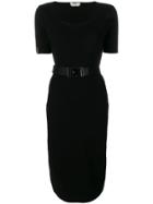 Fendi Belted Midi Dress - Black