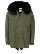 As65 Coat With Fox Fur Collar - Green