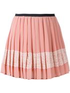 Emilio Pucci 'feathers Print Crepe De Chine' Skirt - Black