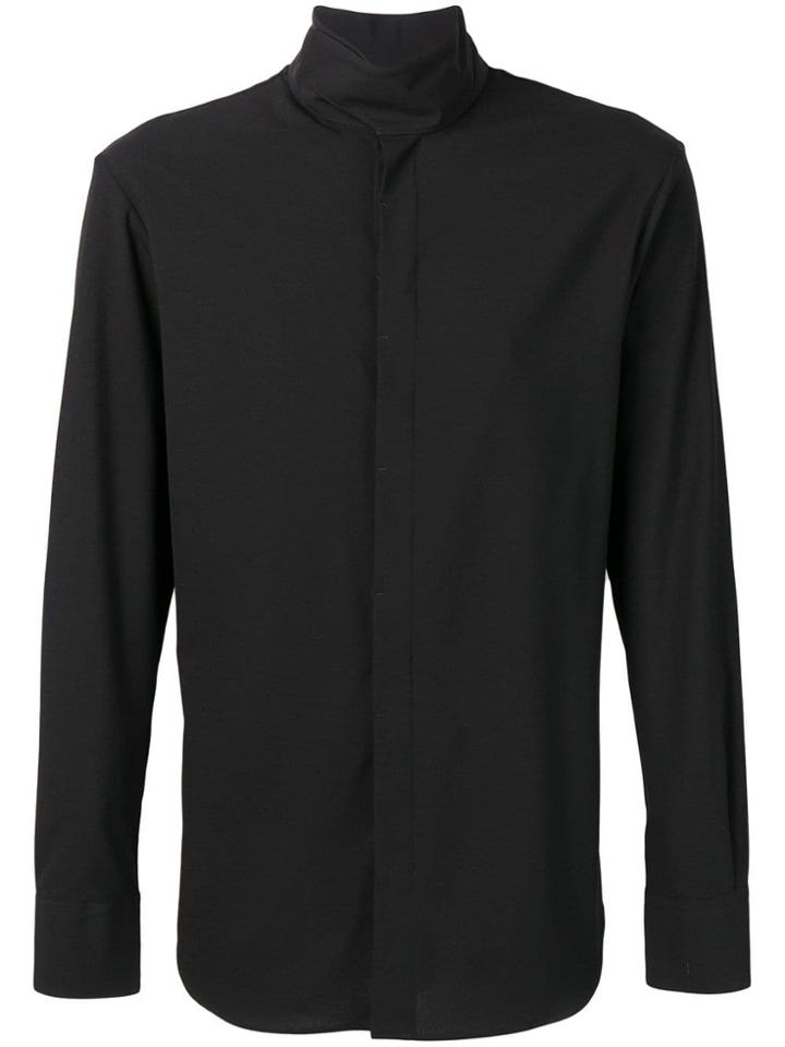 Emporio Armani Concealed Fastening Shirt - Black