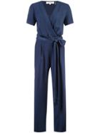 Dvf Diane Von Furstenberg Wrap Front Jumpsuit - Blue
