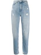 Emporio Armani High-rise Tapered Jeans - Blue