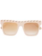 Stella Mccartney Eyewear Squared Chain Sunglasses - Pink