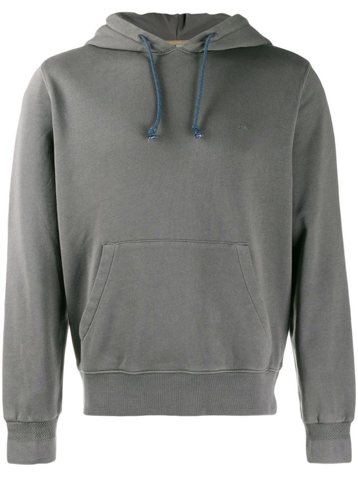 Sun 68 Embroidered Logo Hoodie - Grey