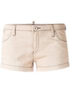 Armani Jeans - Five-pocket Shorts - Women - Cotton/polyester - 27, Nude/neutrals, Cotton/polyester