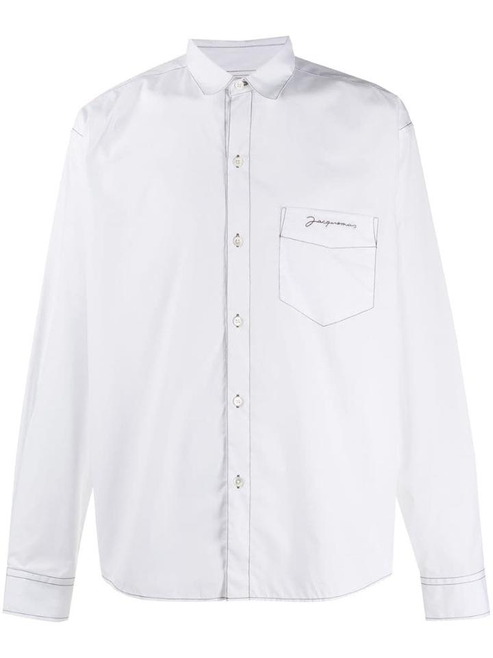 Jacquemus Embroidered Logo Shirt - White