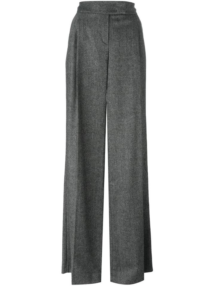 Capucci Palazzo Pants, Women's, Size: 40, Grey, Polyester/spandex/elastane/virgin Wool