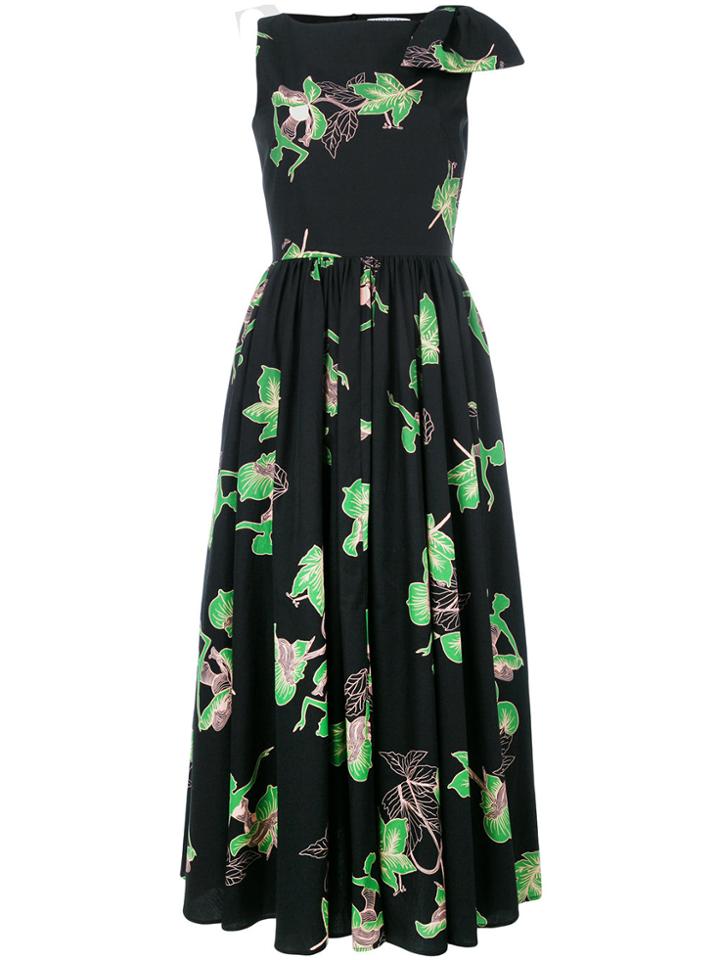 Vivetta Kajam Leaf Print Dress - Black