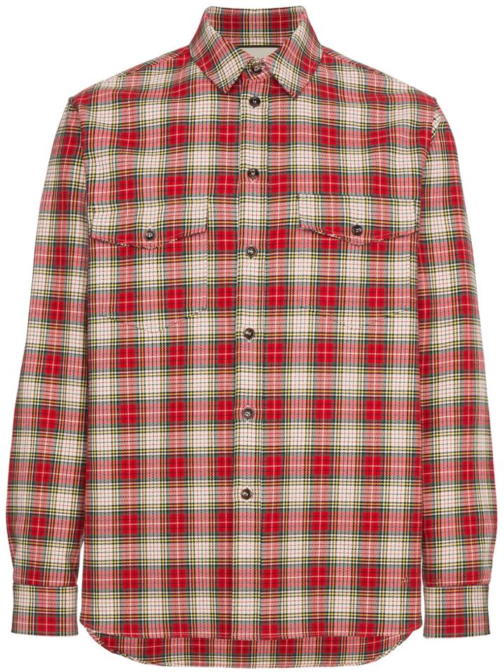 Gucci Embroidered Vintage Checked Shirt