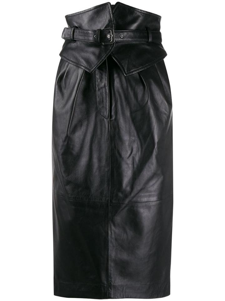 Alberta Ferretti Corset Pencil Skirt - Black