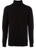 Bark Turtleneck Sweater, Men's, Size: Small, Black, Cashmere/wool
