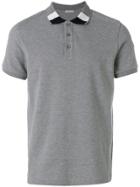 Moncler Colour Block Collar Polo Shirt - Grey