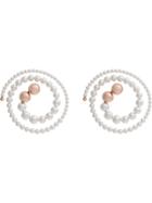 Y / Project White Spiral Pearl Earrings