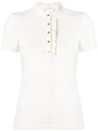 Tory Burch Emily Polo Top - Nude & Neutrals