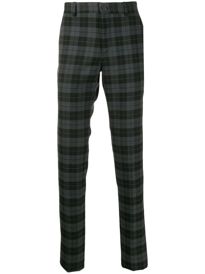 Balenciaga Check Tailored Trousers - Black