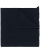 Canali Long Textured Scarf - Blue