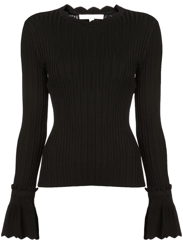 Jonathan Simkhai Long-sleeve Fitted Sweater - Black