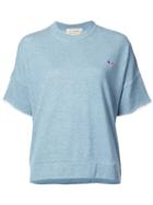 Maison Kitsuné - Cutoff Logo Sweatshirt - Women - Cotton - Xs, Blue, Cotton