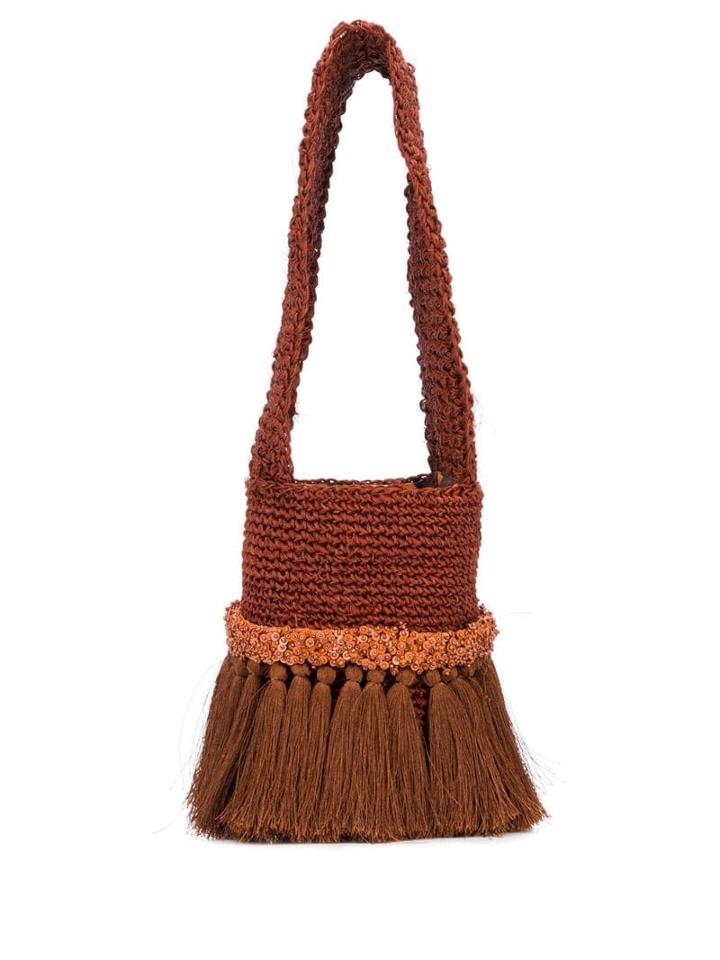 Johanna Ortiz Tassel Tote Bag - Brown