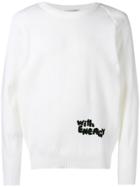 Comme Des Garçons Shirt With Energy Ribbed Knit Jumper - White