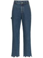 Ader Error High-waisted Boyfriend Jeans - Blue