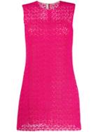 Prada Pre-owned Lace Mini Dress - Pink