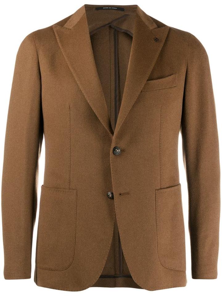 Tagliatore Peaked Lapel Blazer - Brown