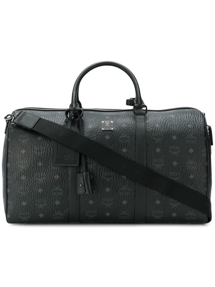 Mcm Medium Traveler Weekender Bag - Black