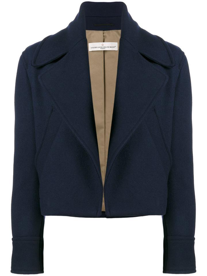Golden Goose Deluxe Brand Ména Cropped Wool Jacket - Blue