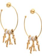 Oscar De La Renta Embellished Hoop Earrings - Gold