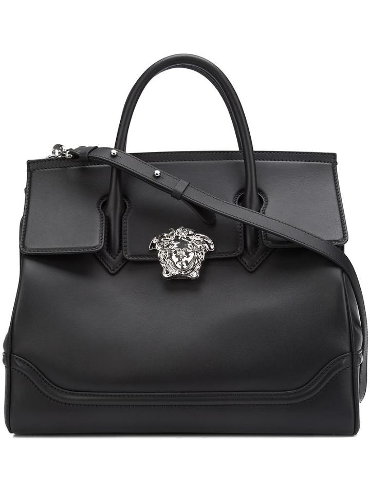 Versace 'palazzo Empire' Tote, Women's, Black, Calf Leather