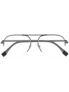 Fendi Eyewear Aviator Frame Optical Glasses - Black